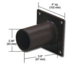 Wall Mount Tenon Bracket | 2-3/8" Adapter Arm | Metal Pole Mount for Outdoor Lights