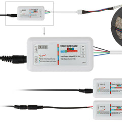 RGB LED Strip RF Controller | Touch Screen Remote | Wireless Light Dimmer Control