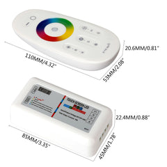 RGB LED Strip RF Controller | Touch Screen Remote | Wireless Light Dimmer Control