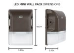 20W Mini LED Wall Pack Light with Photocell, 5700K Daylight, 135 lm/W, UL/DLC Listed Outdoor Fixture