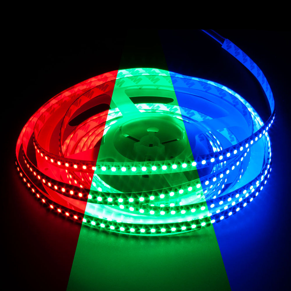 25FT RGB LED Strip Light, SMD 5050, 60 LEDs/M, 12V, Color Changing, UL Listed