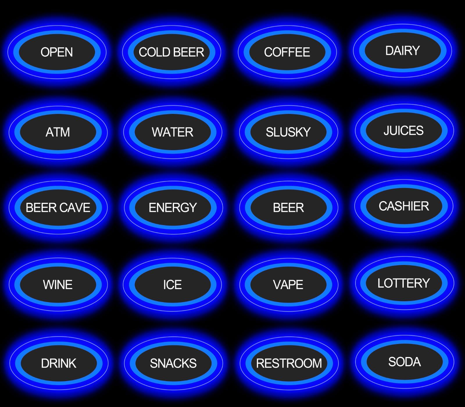 Cooler Door signs 1x2ft