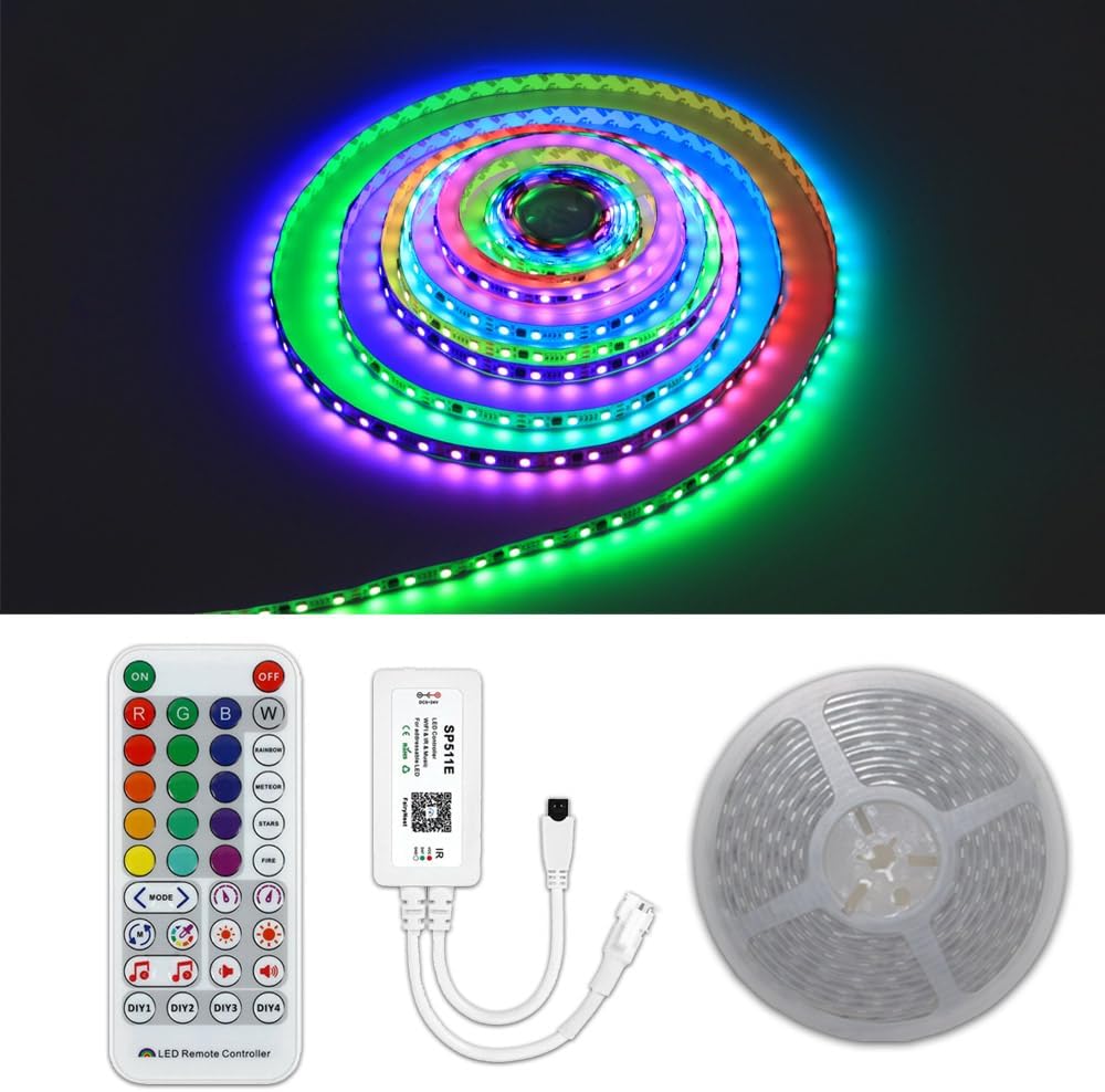 Chasing Led Strip RGB Chasing Led Strip Light 32ft with Remote & Power Supply – LED Plus