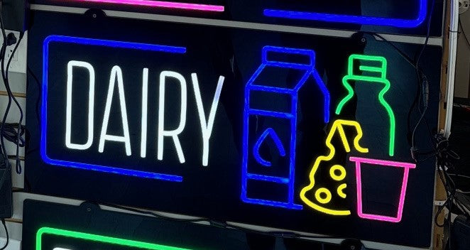 Assorted Neon Signs 30" with power supply and chain/ Business Window Signs