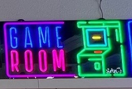 Assorted Neon Signs 30" with power supply and chain/ Business Window Signs