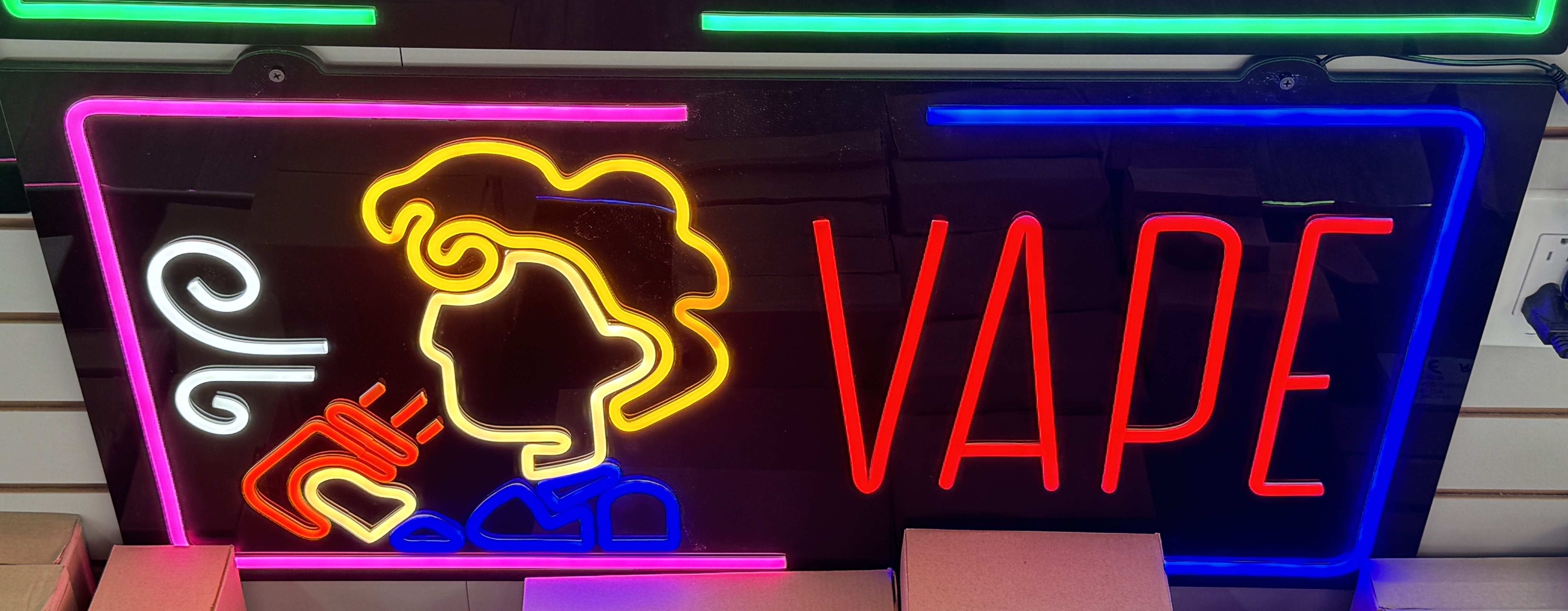 Assorted Neon Signs 30" with power supply and chain/ Business Window Signs