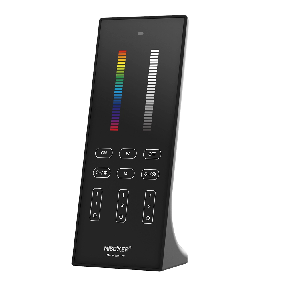 Y3 RGB+CCT Wireless Vertical Remote – 2.4GHz, 30m Control Range, MiBoxer/Mi-Light Compatible